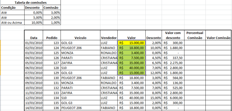 Realçar Células no Excel – VBA