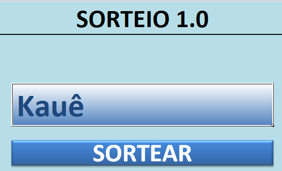 Sorteio 1.0 – Excel VBA