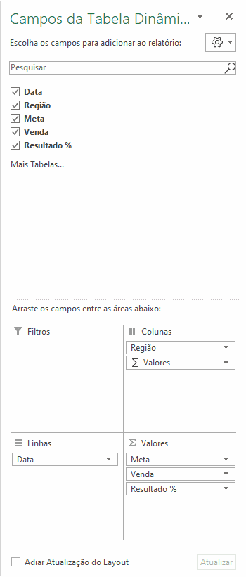 Excel - Tabela com barra de rolagem 2