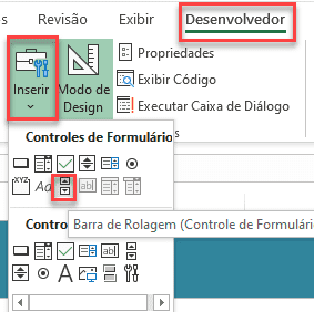 Excel - Tabela com barra de rolagem 6