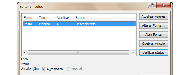 Editar links externos no Excel – Editar vínculos Excel