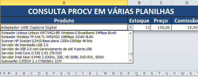 Procv Excel em planilhas diferentes usando Indireto Excel