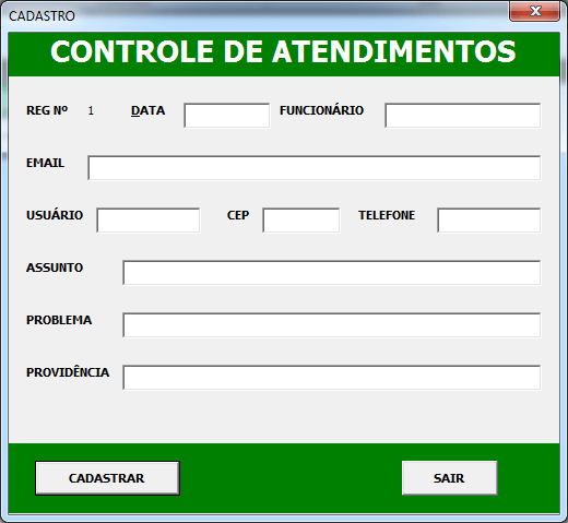 Controle de ligaçõesExcel