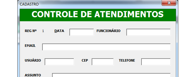 Planilha de controle de ligações Excel VBA