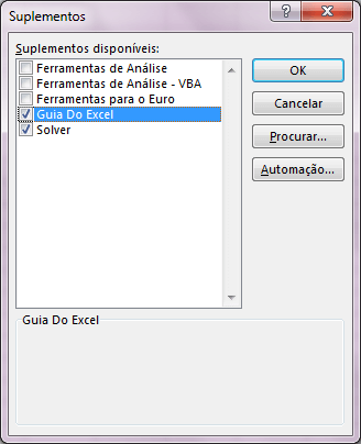 Customizar faixa de opções Guia do Excel 3