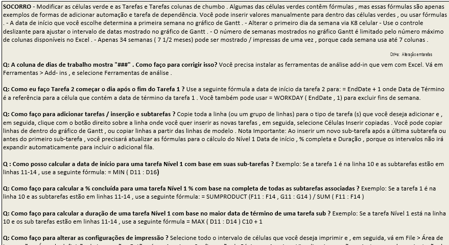 Gráfico de Gantt - Contrução civil 4
