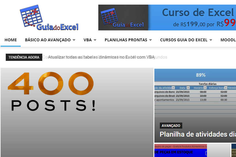 Novo site Guia do Excel