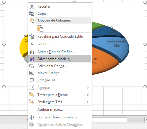 Salvar gráfico como modelo no Excel