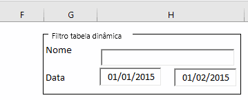 Filtro automático em tabela dinâmica Excel