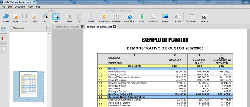 Converter PDF para Excel – Como usar o Able2Extract 10 Pro