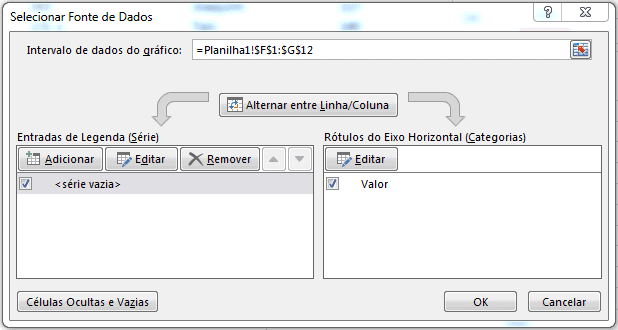 Gráfico com itens selecionados Excel Dashboard 9