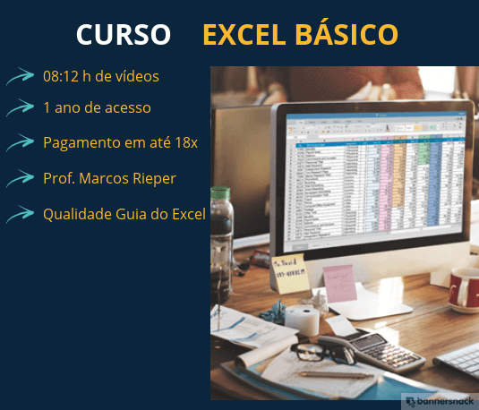 Lançamento do Curso Excel Básico