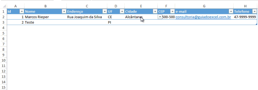 Validação de dados com lista variável e tamanho variável no Excel