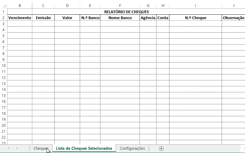 Calendário na célula Excel