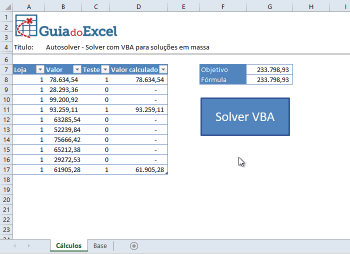 Solver VBA Excel