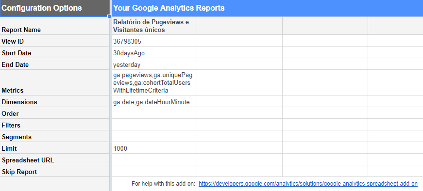 Conectar google analytics no Excel 3