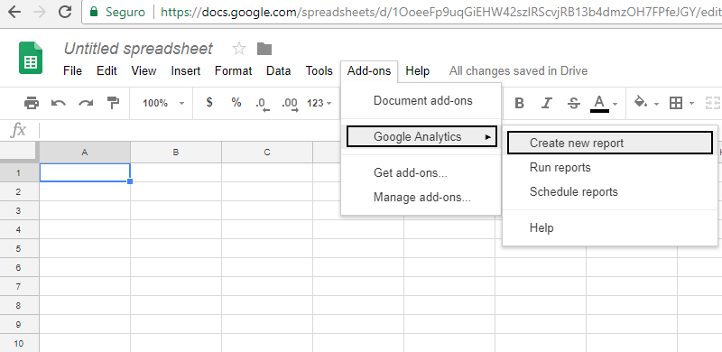 Conectar google analytics no Excel