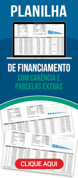 Planilha de financiamento com carência e parcelas extras