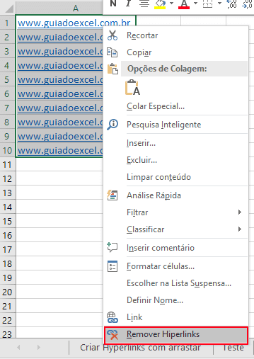 Hiperlinks Excel dicas vba