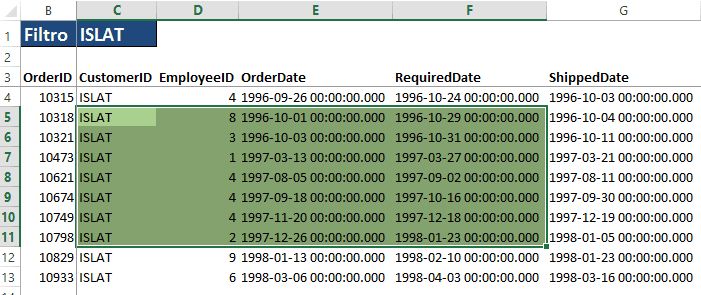 Mudar cor da célula ao clicar Excel 4