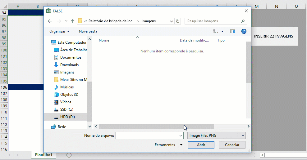 Importar imagens em planilhas Excel VBA