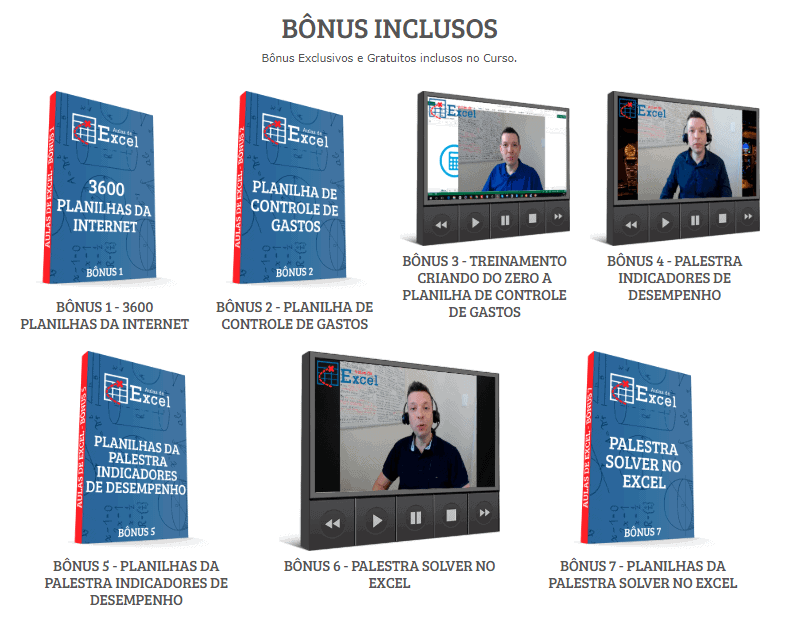 Bônus exclusivos do curso