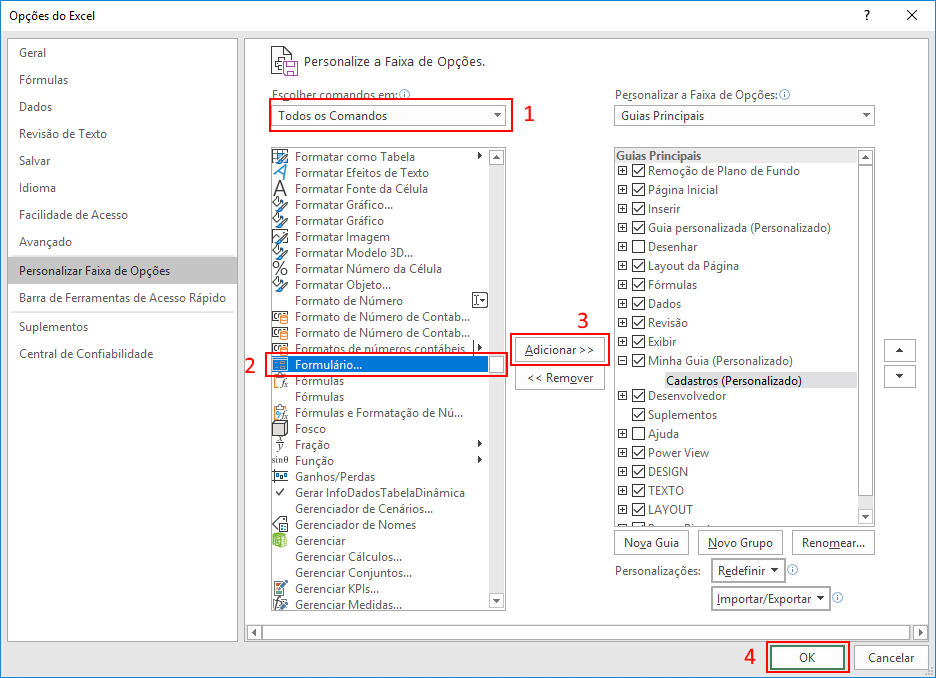 Como criar formulário automático no Excel 6