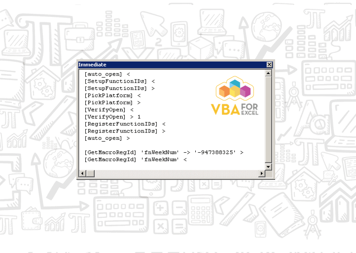 Janela de verificação imediata VBA Excel capa