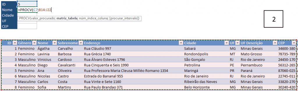 Função Procv Excel