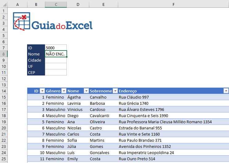 PROCV no Excel Aprenda Passo a passo 8