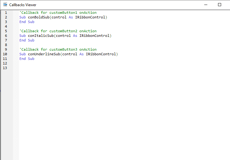 Criar ribbon no Excel 12