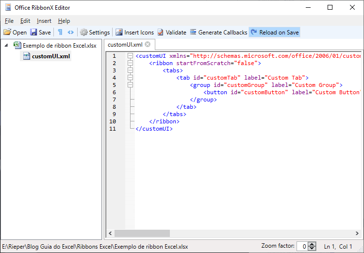 Criar ribbon no Excel 3