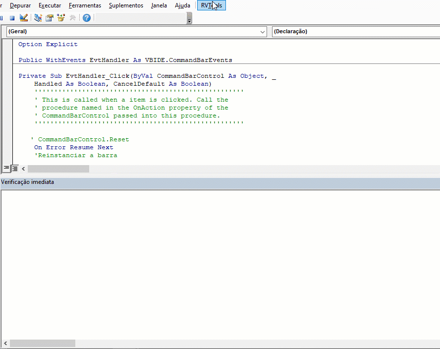 Suplemento VBE Excel 6