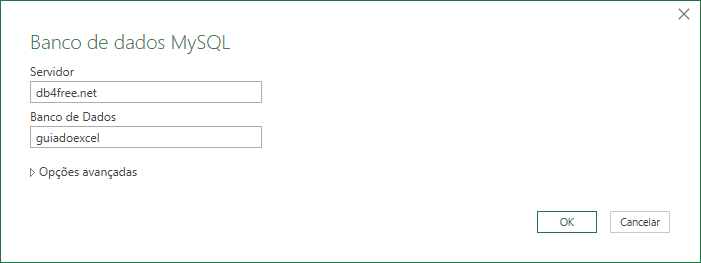 Conexão MySql Excel 7