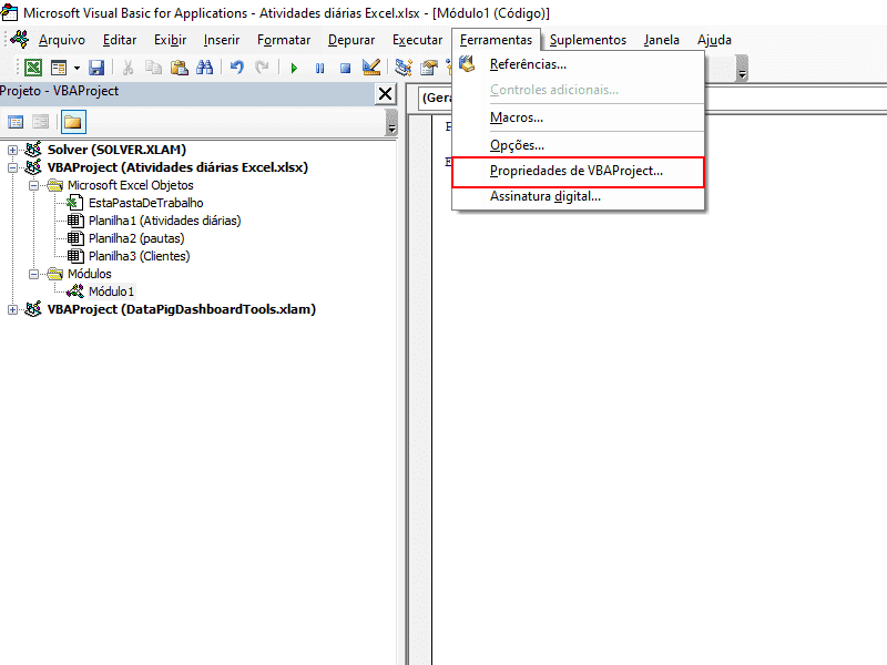 Bloquear ocultar e senha código VBA RV VBA Locker