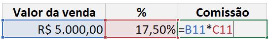 Como calcular porcentagem no Excel 10
