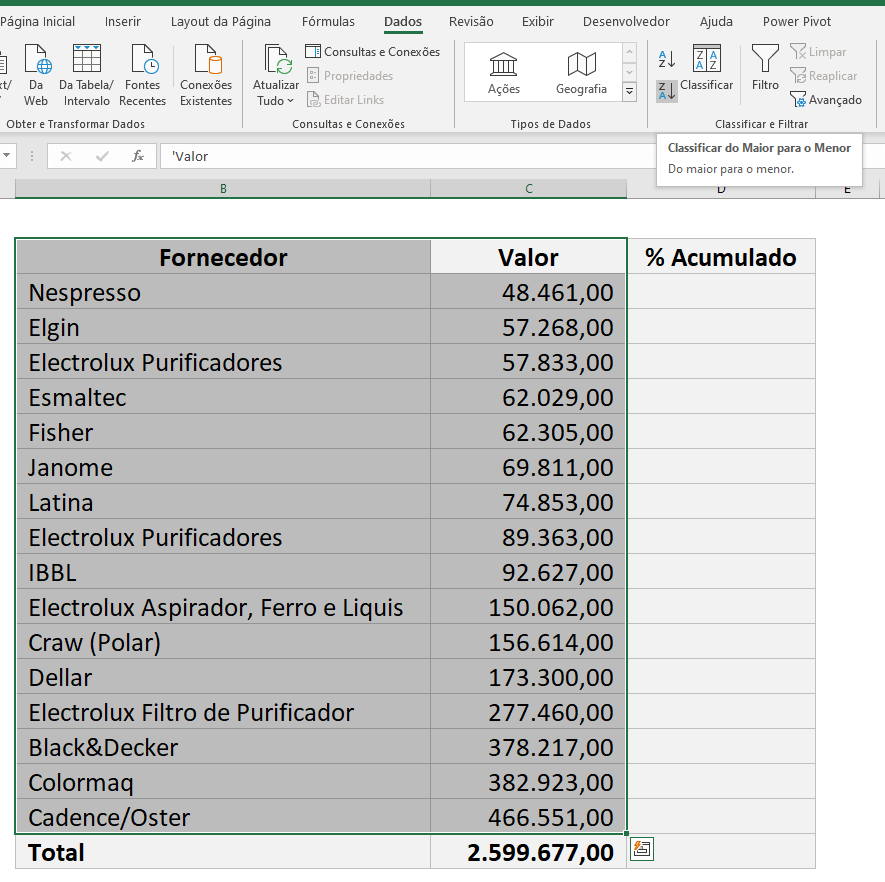 Como calcular porcentagem no Excel 25