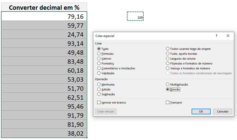 Como calcular porcentagem no Excel 6