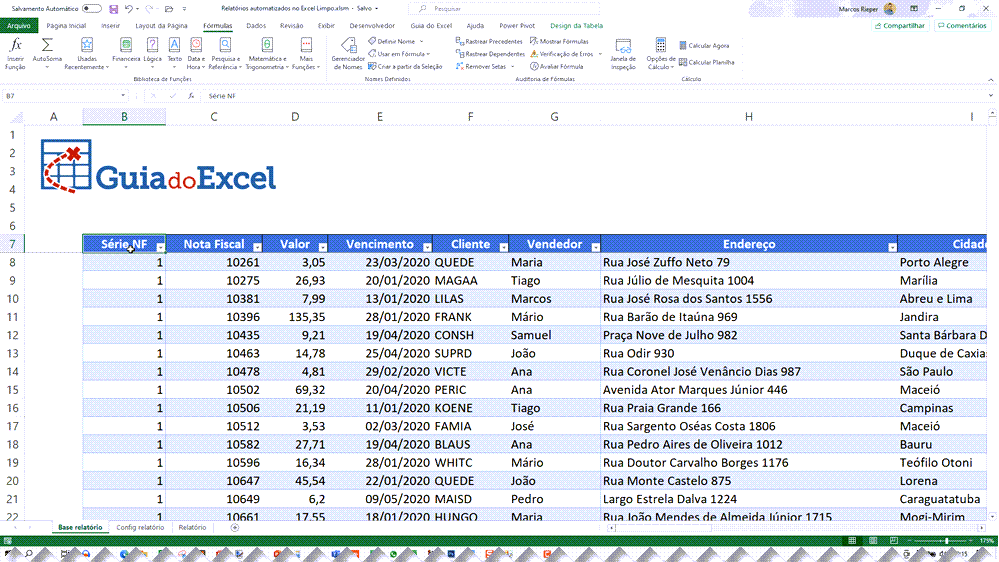 Relatório com filtros no Excel com Power Query Parâmetros Excel no Power Query 1