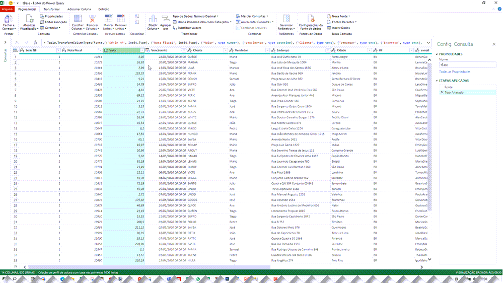 Relatório com filtros no Excel com Power Query Parâmetros Excel no Power Query 12