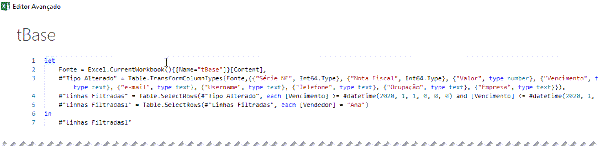 Relatório com filtros no Excel com Power Query Parâmetros Excel no Power Query 15