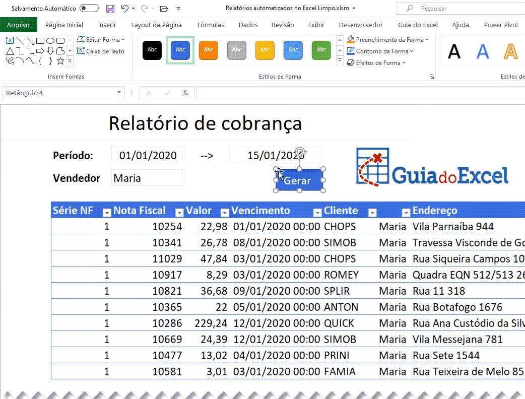 Relatório com filtros no Excel com Power Query Parâmetros Excel no Power Query 21