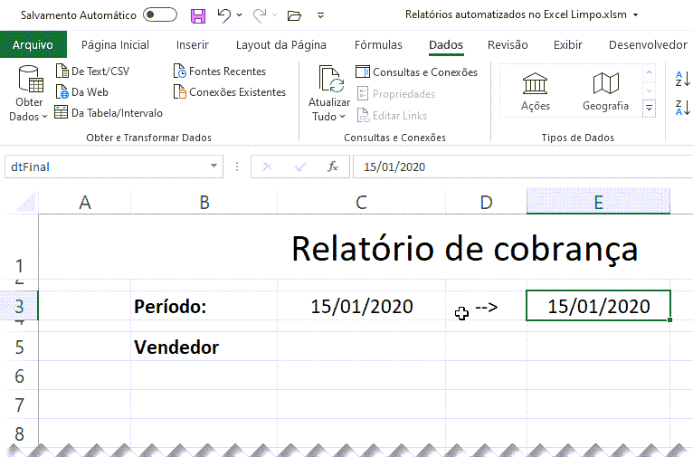 Relatório com filtros no Excel com Power Query Parâmetros Excel no Power Query 9