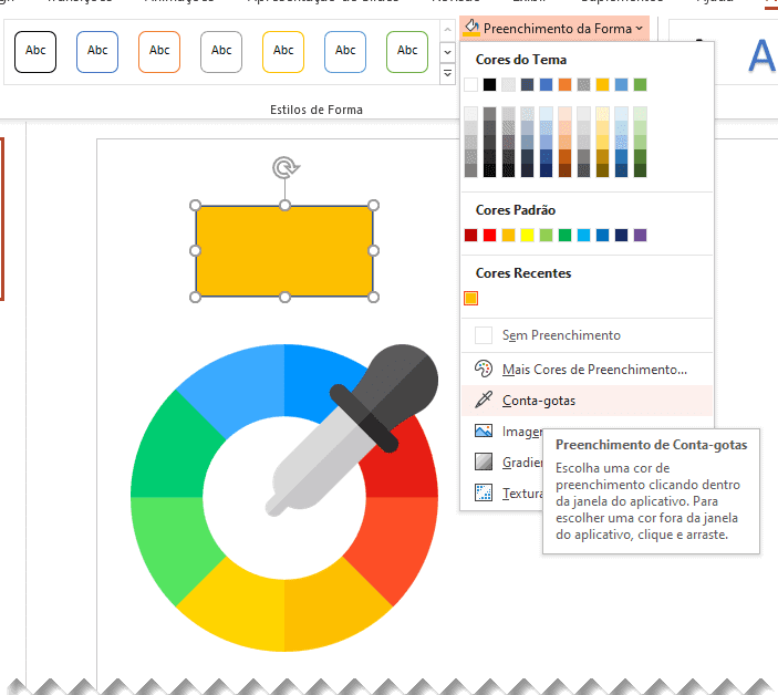 [Excel] Eyedropper Contagotas Excel Pegar Cor Excel Guia do Excel