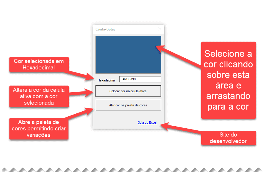 [Excel] Eyedropper Contagotas Excel Pegar Cor Excel Guia do Excel