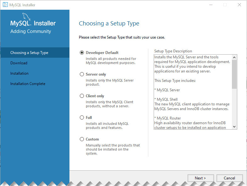 Instalar mysql Local 1