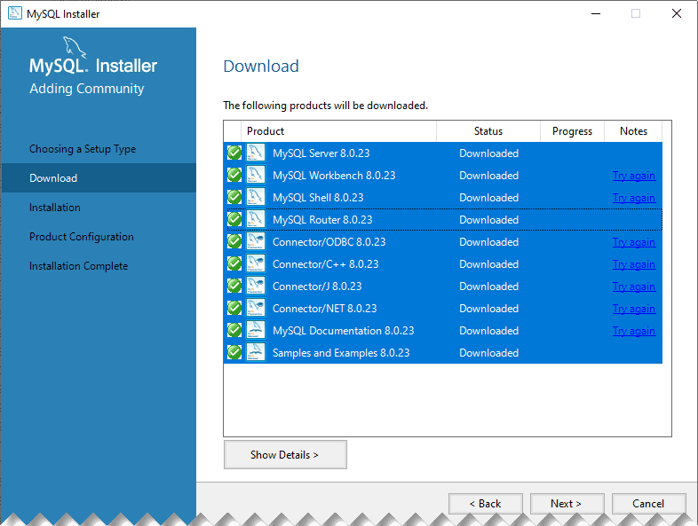 Instalar mysql Local 4