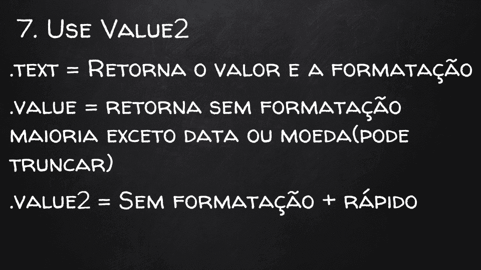 Como aumentar a velocidade do VBA Excel