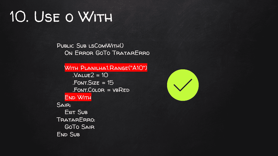 Como aumentar a velocidade do VBA Excel