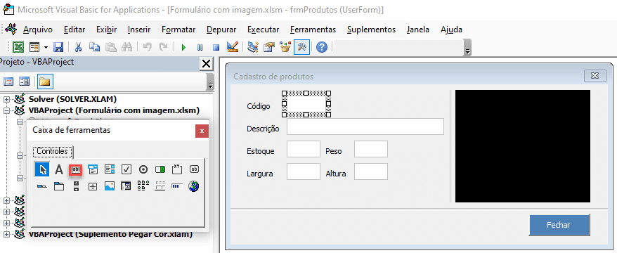 Excel Cadastro de Produtos com Imagem 3